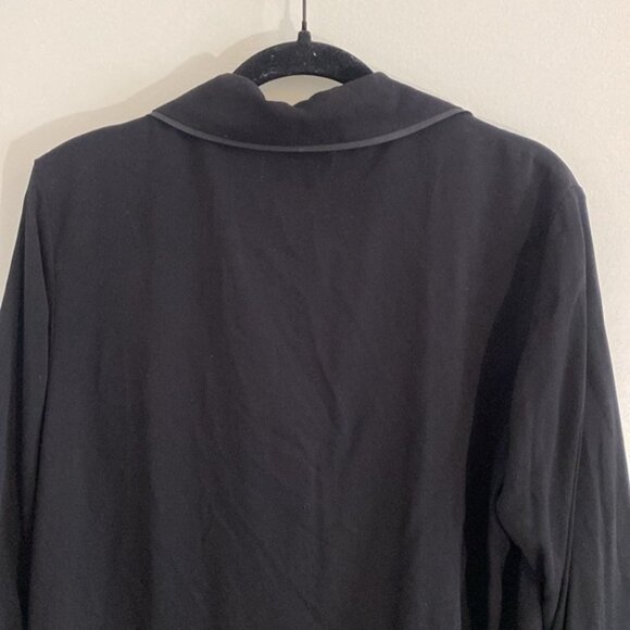 Sleeper Party Pajamas Long Sleeve Button Down Top with Feathers in Black Large - Picture 8 of 9